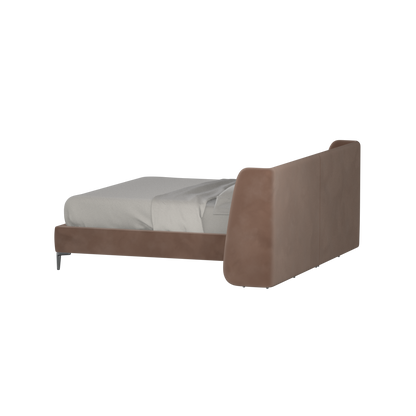 Abbey Upholstered Bed with Structured Headboard and Refined Lines