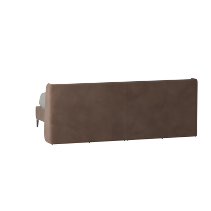 Abbey Upholstered Bed with Structured Headboard and Refined Lines