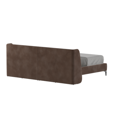 Abbey Upholstered Bed with Structured Headboard and Refined Lines