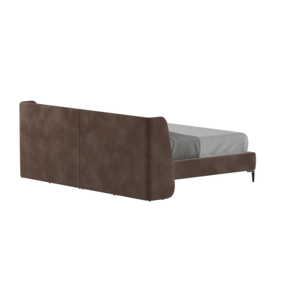 Abbey Upholstered Bed with Structured Headboard and Refined Lines