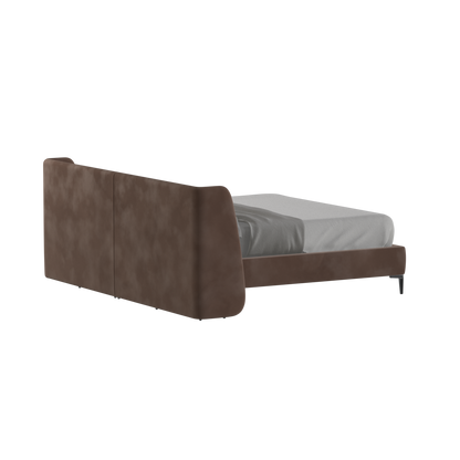Abbey Upholstered Bed with Structured Headboard and Refined Lines