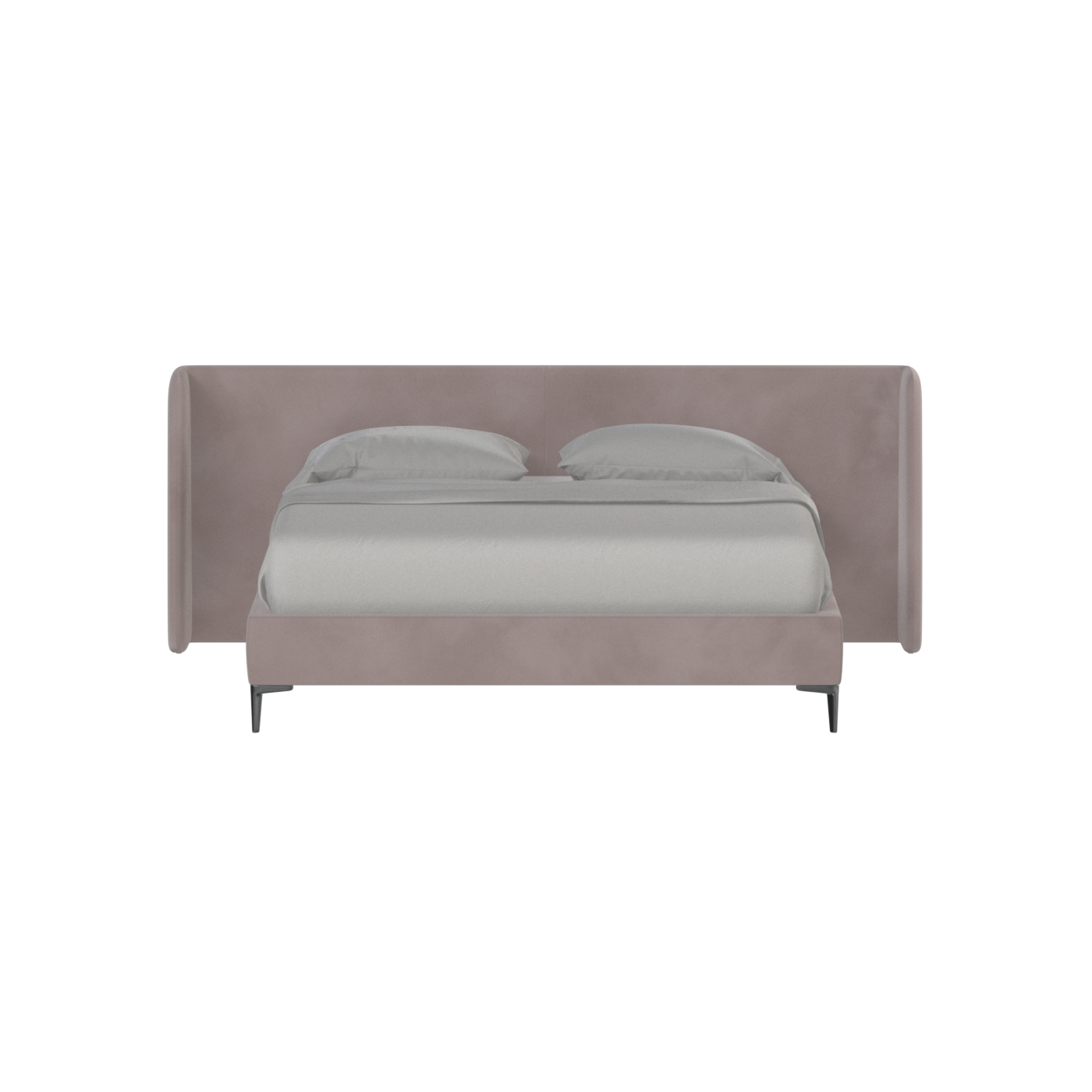 Abbey Upholstered Bed with Structured Headboard and Refined Lines