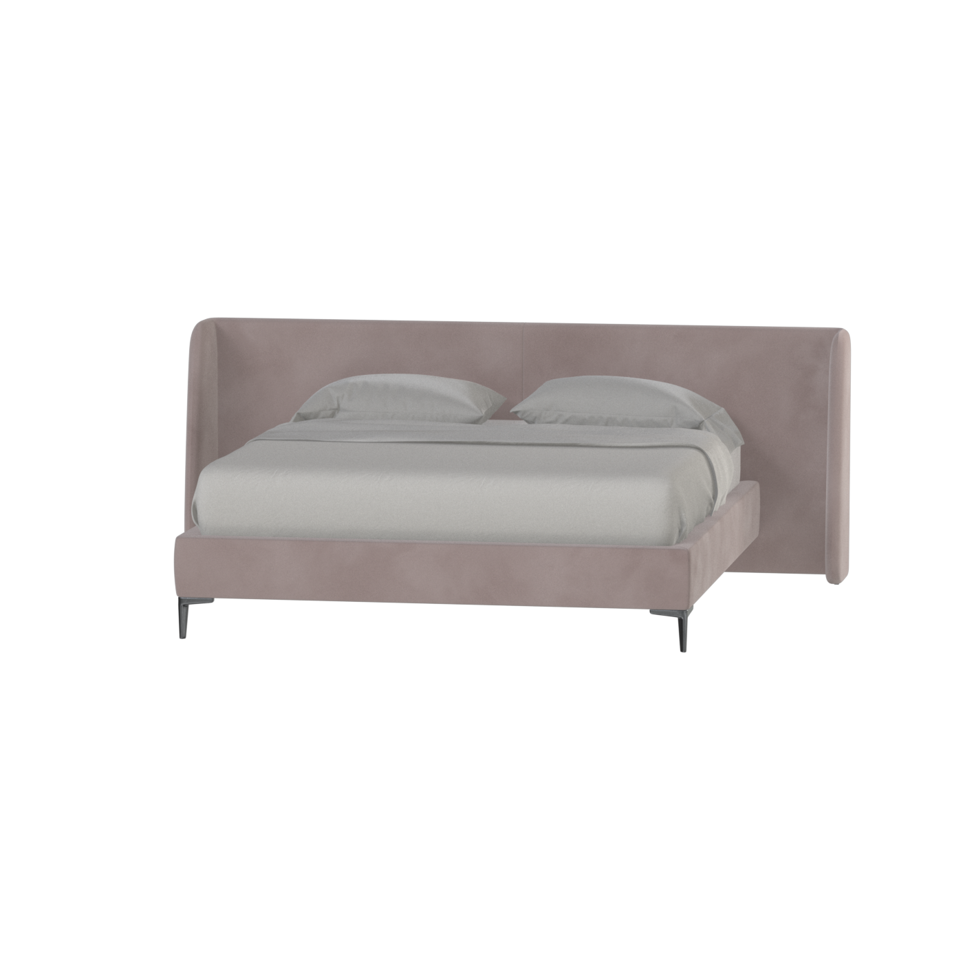 Abbey Upholstered Bed with Structured Headboard and Refined Lines