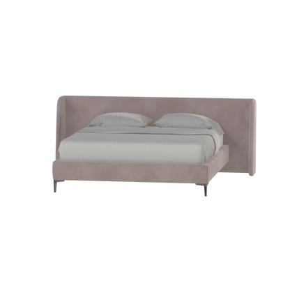 Abbey Upholstered Bed with Structured Headboard and Refined Lines