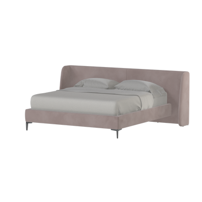 Abbey Upholstered Bed with Structured Headboard and Refined Lines