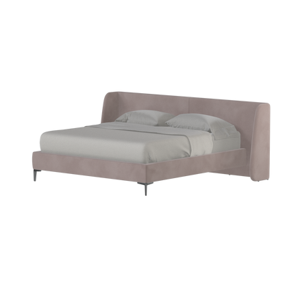 Abbey Upholstered Bed with Structured Headboard and Refined Lines