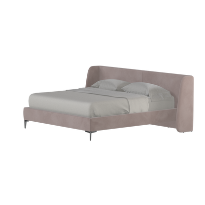 Abbey Upholstered Bed with Structured Headboard and Refined Lines