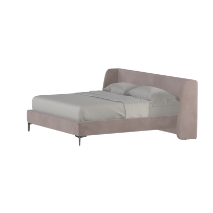 Abbey Upholstered Bed with Structured Headboard and Refined Lines