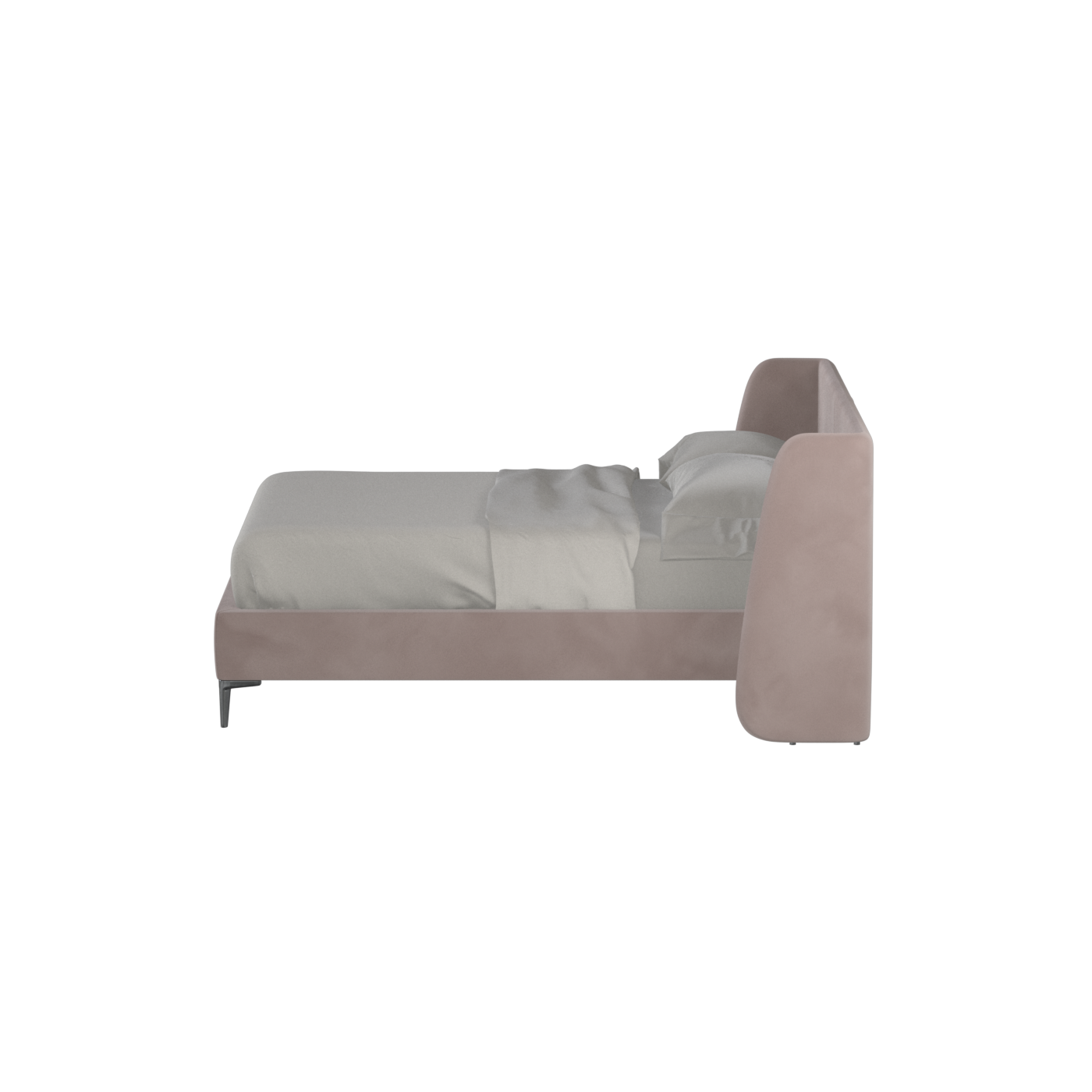 Abbey Upholstered Bed with Structured Headboard and Refined Lines