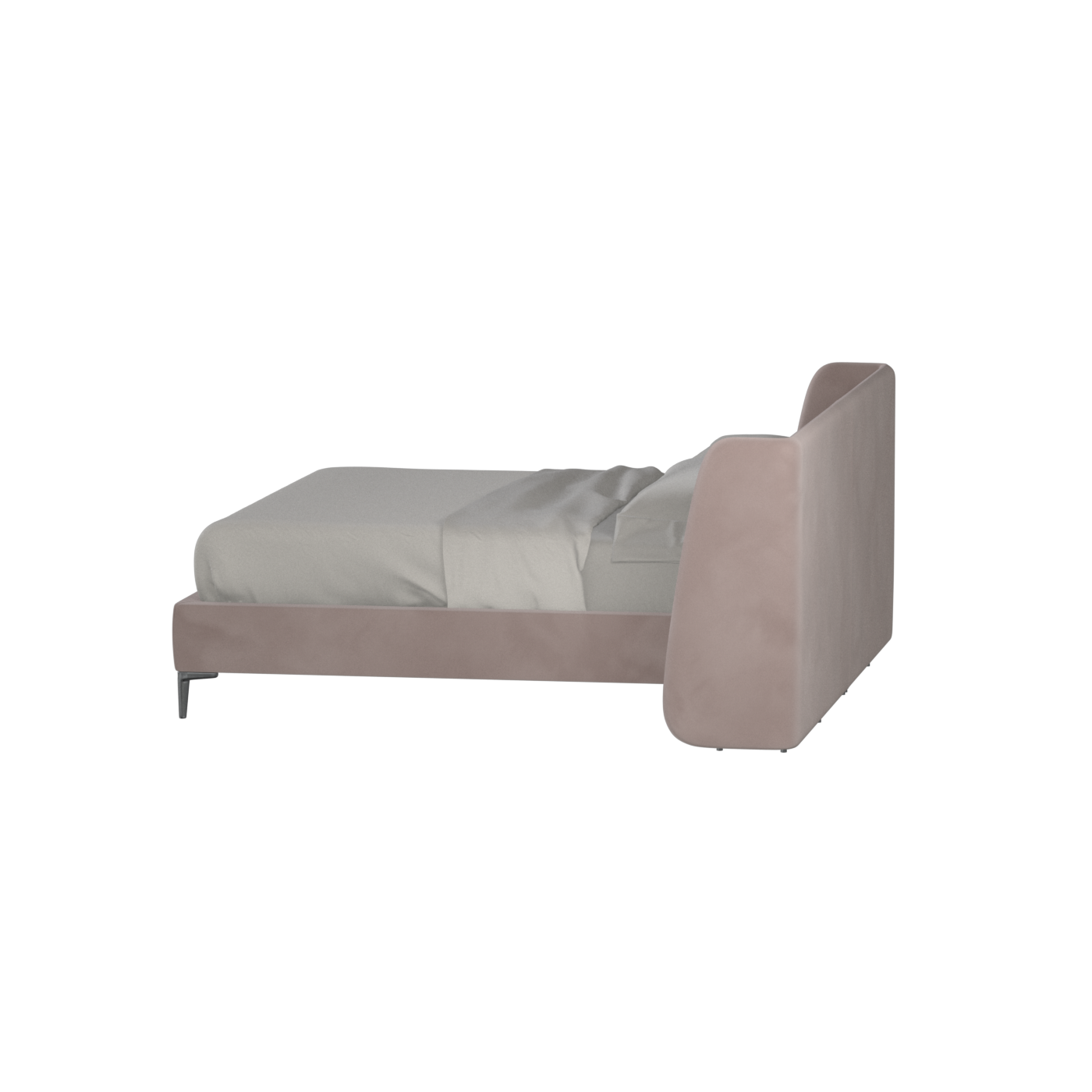 Abbey Upholstered Bed with Structured Headboard and Refined Lines