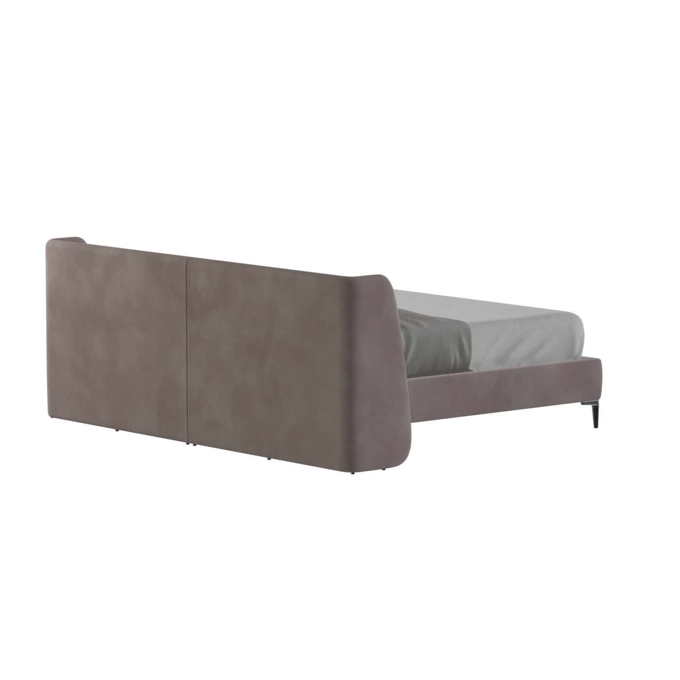 Abbey Upholstered Bed with Structured Headboard and Refined Lines
