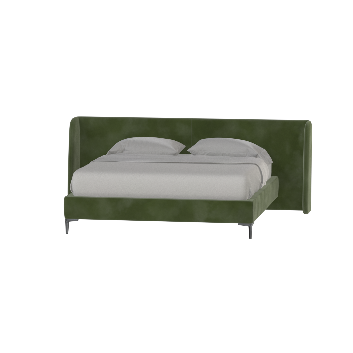 Abbey Upholstered Bed with Structured Headboard and Refined Lines