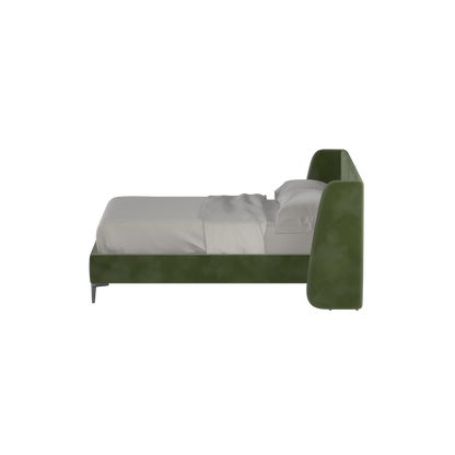 Abbey Upholstered Bed with Structured Headboard and Refined Lines