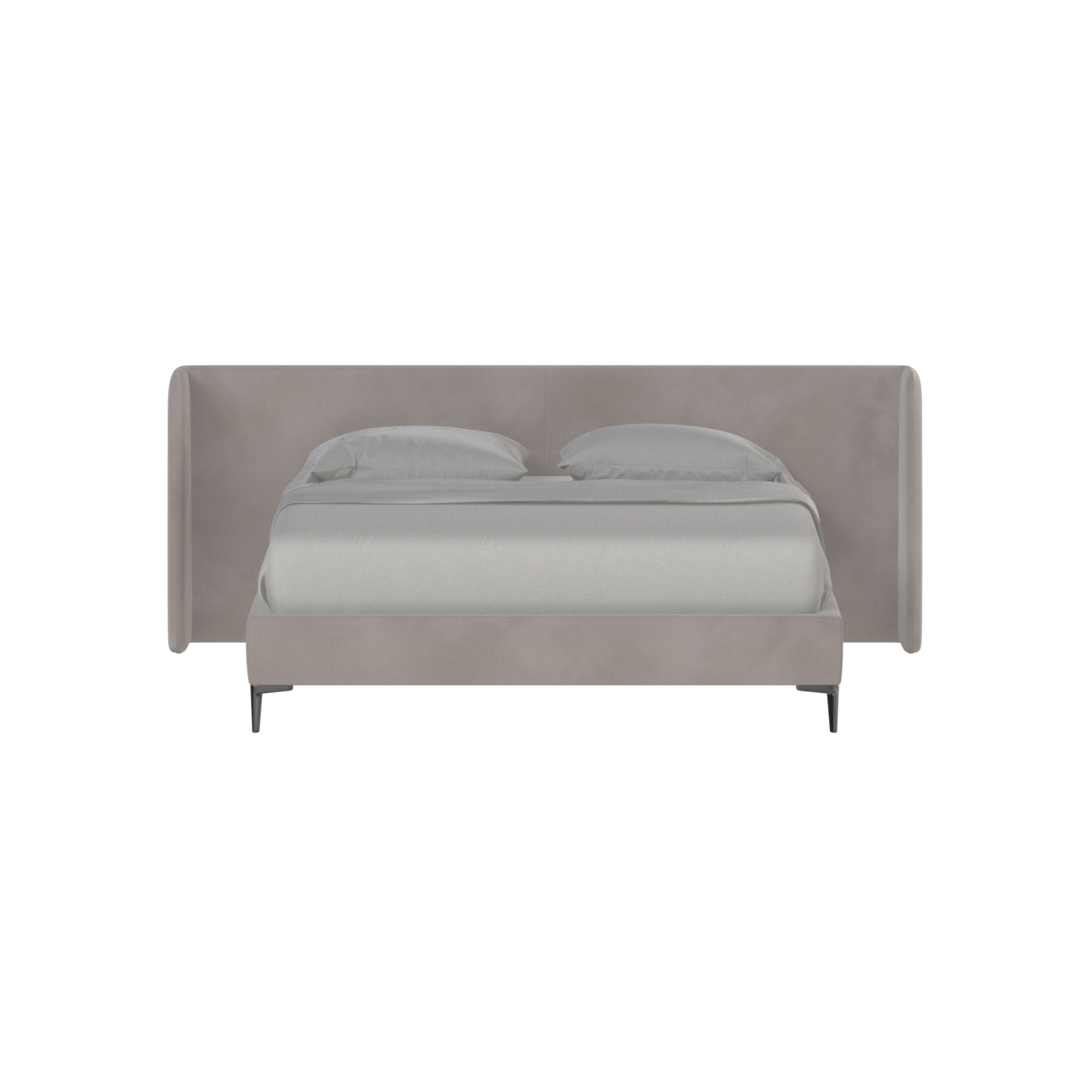 Abbey Upholstered Bed with Structured Headboard and Refined Lines
