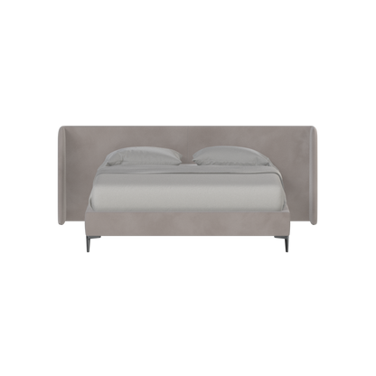 Abbey Upholstered Bed with Structured Headboard and Refined Lines