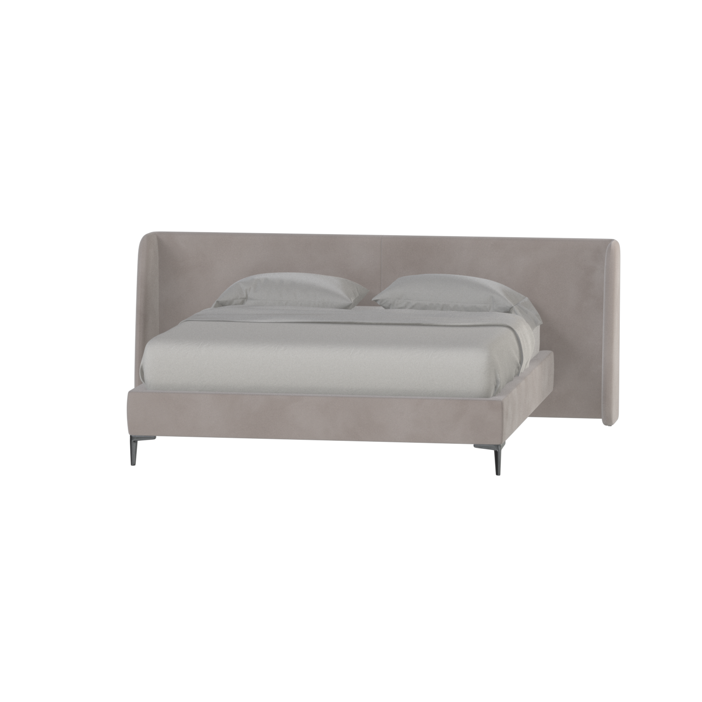 Abbey Upholstered Bed with Structured Headboard and Refined Lines
