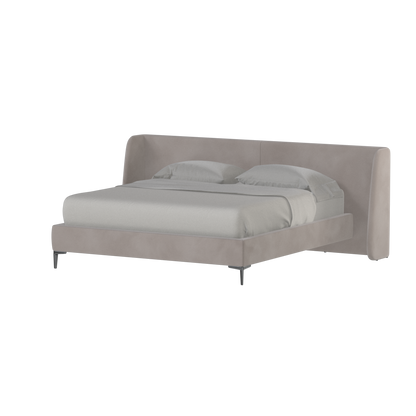 Abbey Upholstered Bed with Structured Headboard and Refined Lines