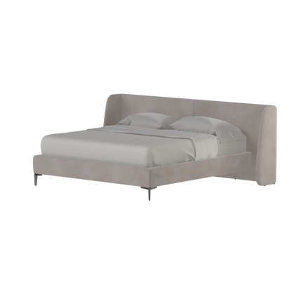 Abbey Upholstered Bed with Structured Headboard and Refined Lines