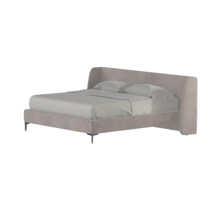 Abbey Upholstered Bed with Structured Headboard and Refined Lines