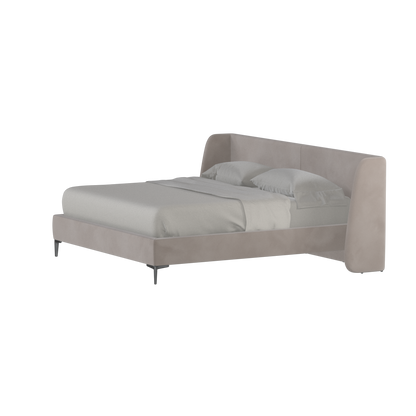 Abbey Upholstered Bed with Structured Headboard and Refined Lines