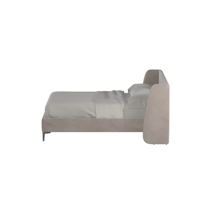 Abbey Upholstered Bed with Structured Headboard and Refined Lines