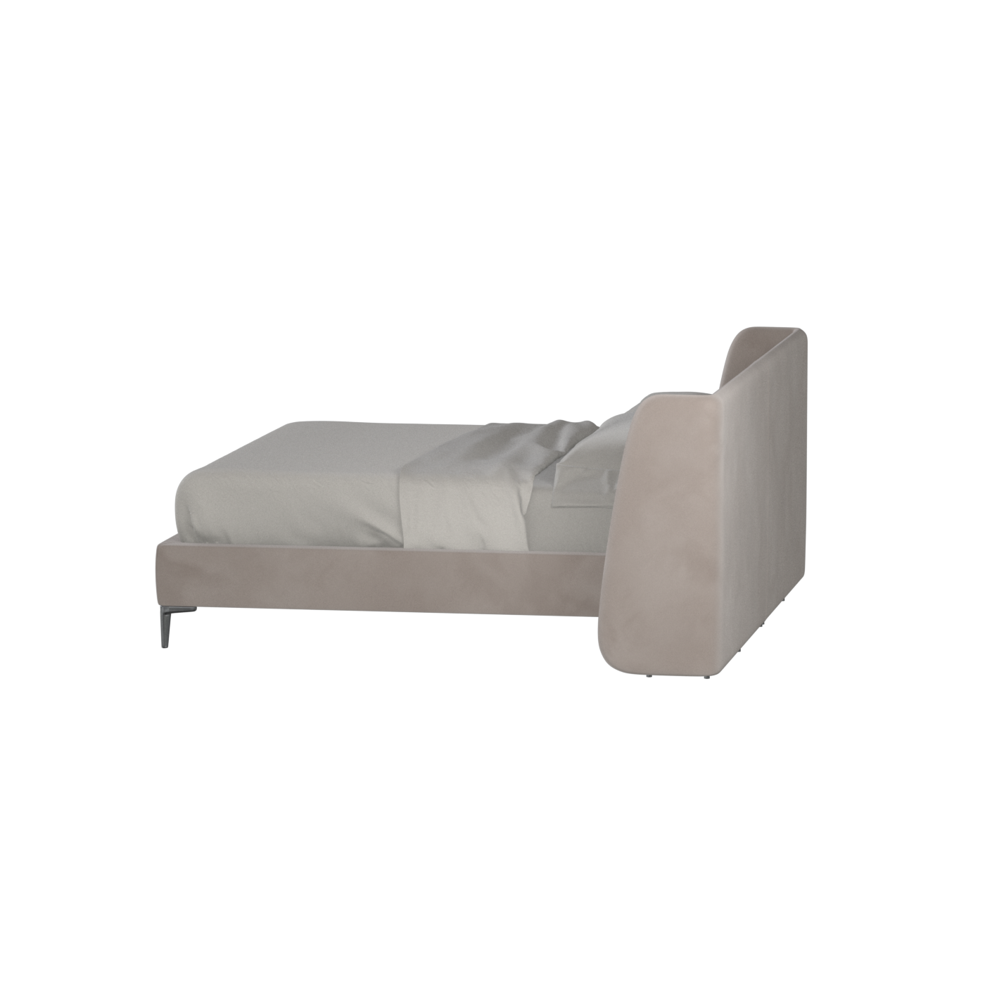 Abbey Upholstered Bed with Structured Headboard and Refined Lines
