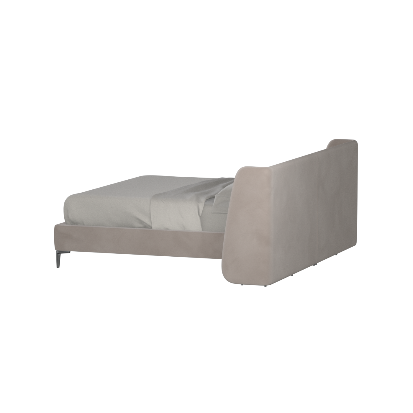 Abbey Upholstered Bed with Structured Headboard and Refined Lines