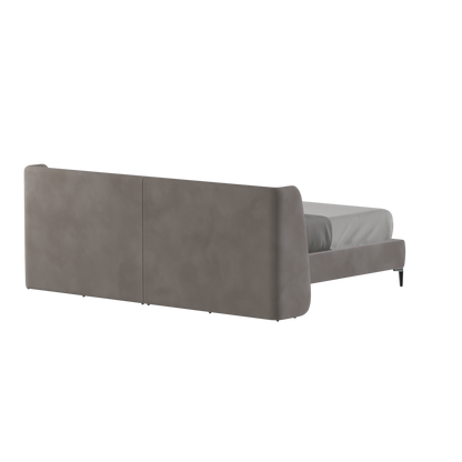 Abbey Upholstered Bed with Structured Headboard and Refined Lines