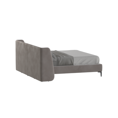 Abbey Upholstered Bed with Structured Headboard and Refined Lines