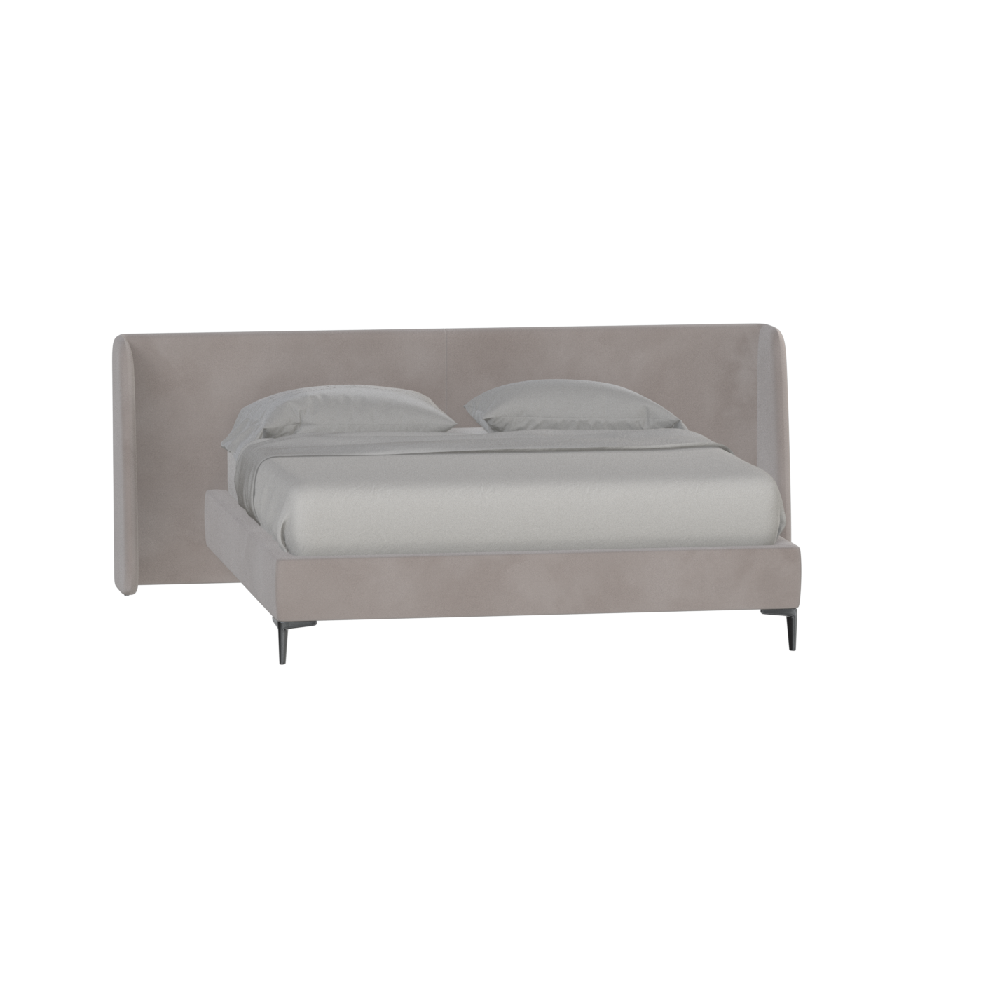 Abbey Upholstered Bed with Structured Headboard and Refined Lines