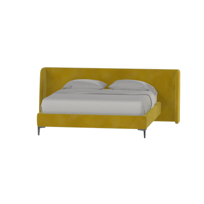 Abbey Upholstered Bed with Structured Headboard and Refined Lines