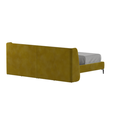 Abbey Upholstered Bed with Structured Headboard and Refined Lines