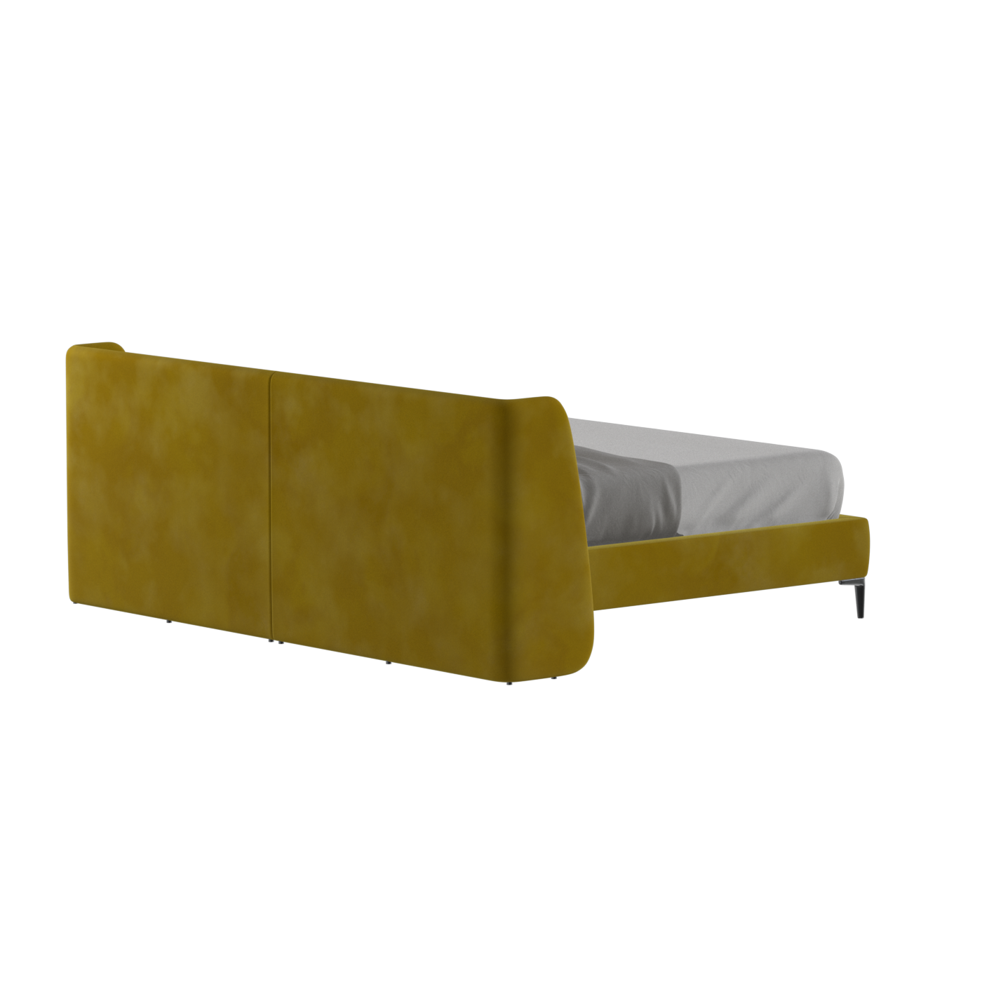 Abbey Upholstered Bed with Structured Headboard and Refined Lines