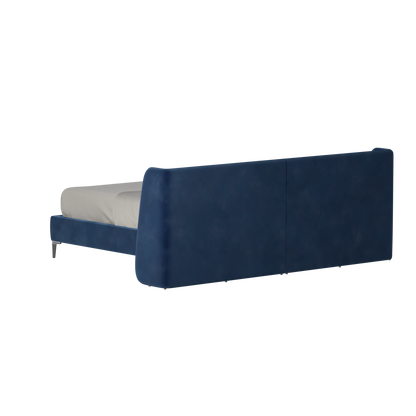 Abbey Upholstered Bed with Structured Headboard and Refined Lines