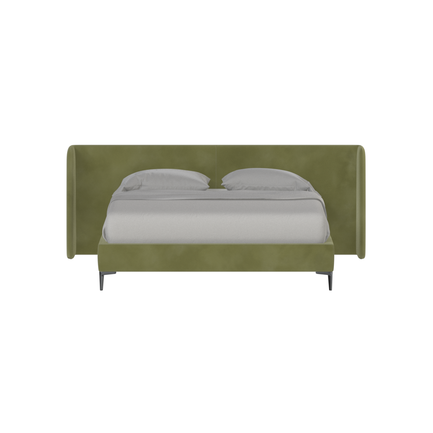 Abbey Upholstered Bed with Structured Headboard and Refined Lines