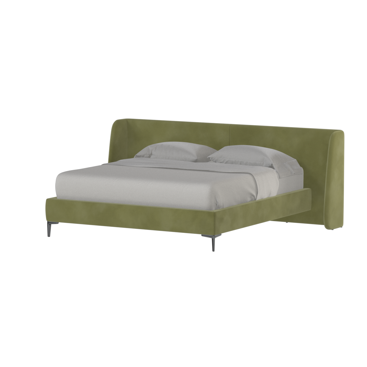 Abbey Upholstered Bed with Structured Headboard and Refined Lines