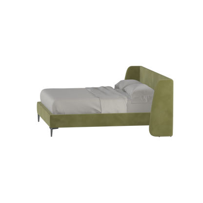 Abbey Upholstered Bed with Structured Headboard and Refined Lines