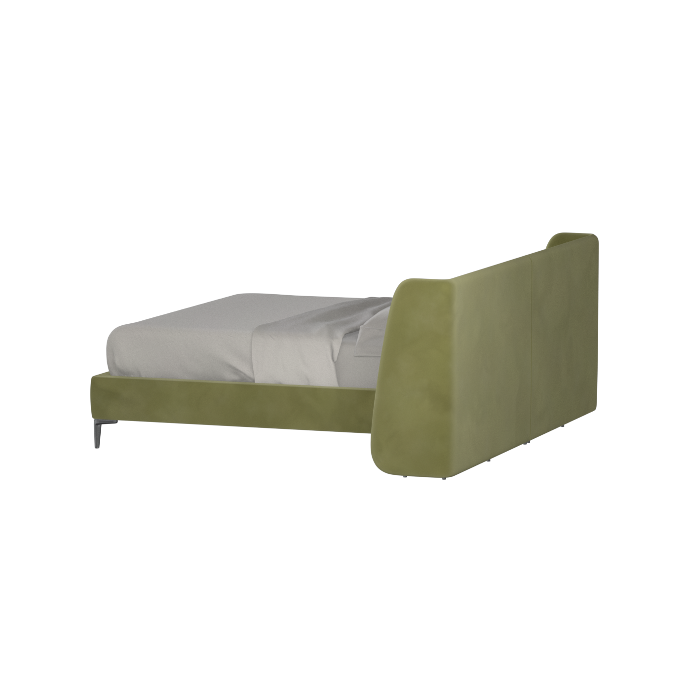 Abbey Upholstered Bed with Structured Headboard and Refined Lines