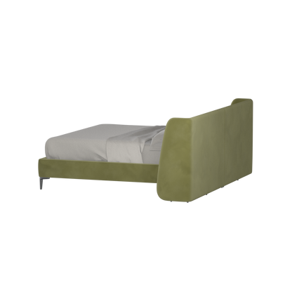 Abbey Upholstered Bed with Structured Headboard and Refined Lines