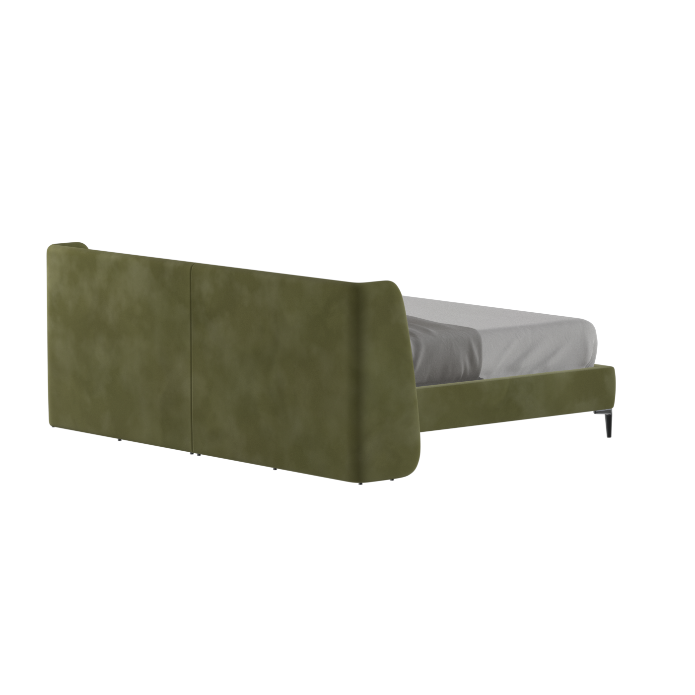 Abbey Upholstered Bed with Structured Headboard and Refined Lines
