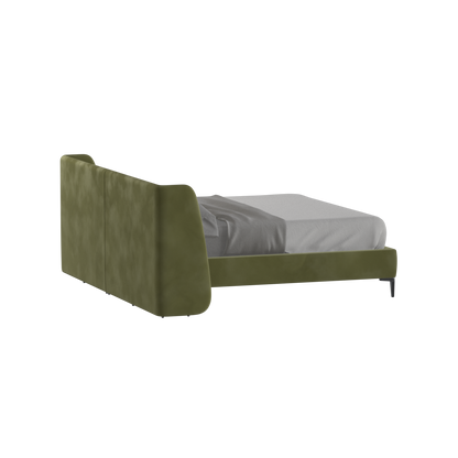 Abbey Upholstered Bed with Structured Headboard and Refined Lines
