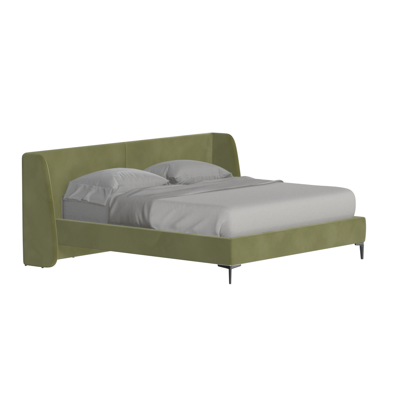 Abbey Upholstered Bed with Structured Headboard and Refined Lines