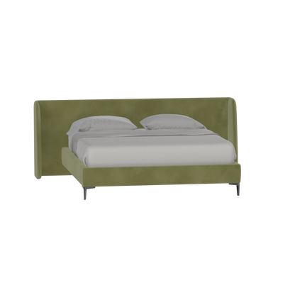 Abbey Upholstered Bed with Structured Headboard and Refined Lines