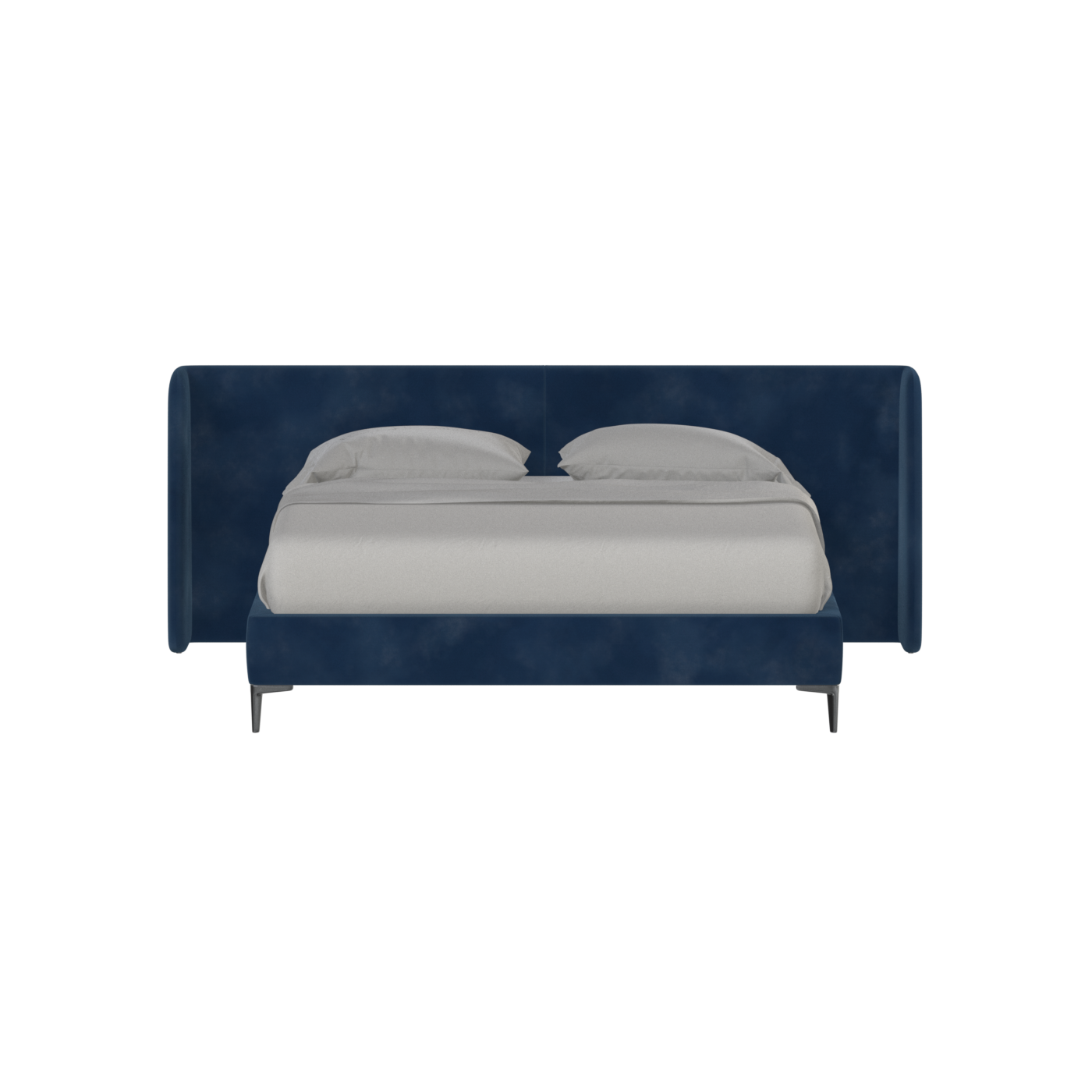 Abbey Upholstered Bed with Structured Headboard and Refined Lines