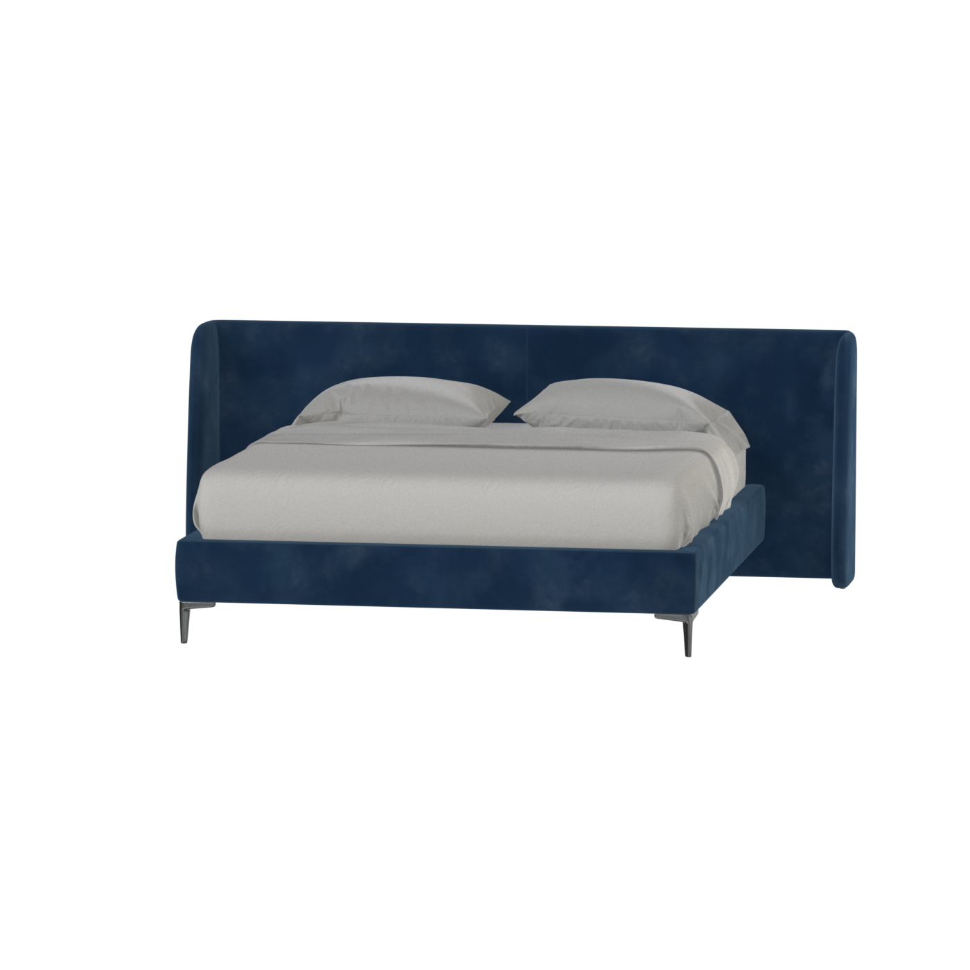 Abbey Upholstered Bed with Structured Headboard and Refined Lines