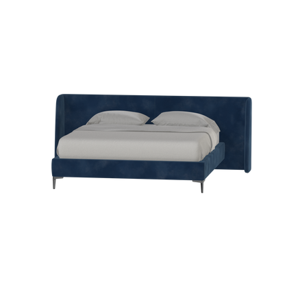 Abbey Upholstered Bed with Structured Headboard and Refined Lines