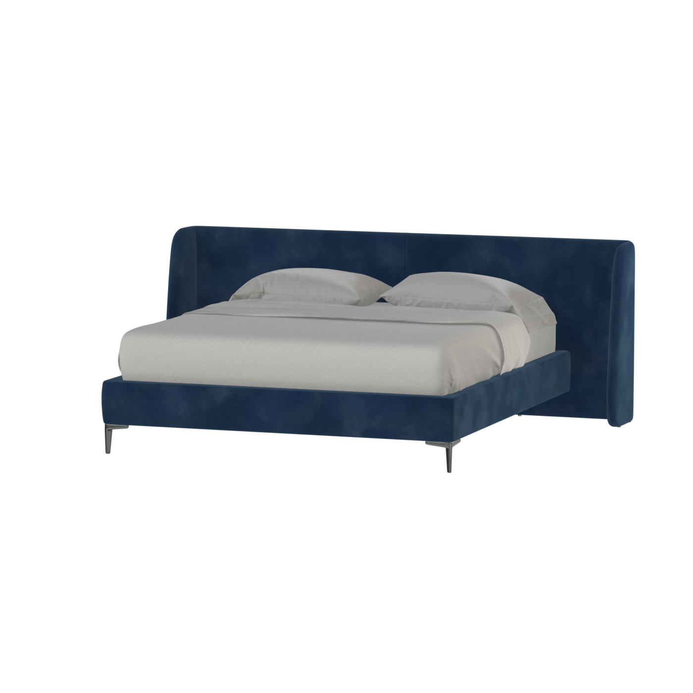 Abbey Upholstered Bed with Structured Headboard and Refined Lines