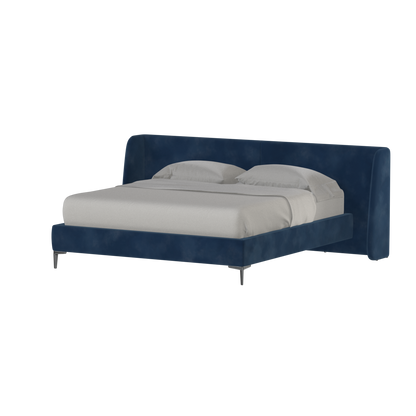 Abbey Upholstered Bed with Structured Headboard and Refined Lines