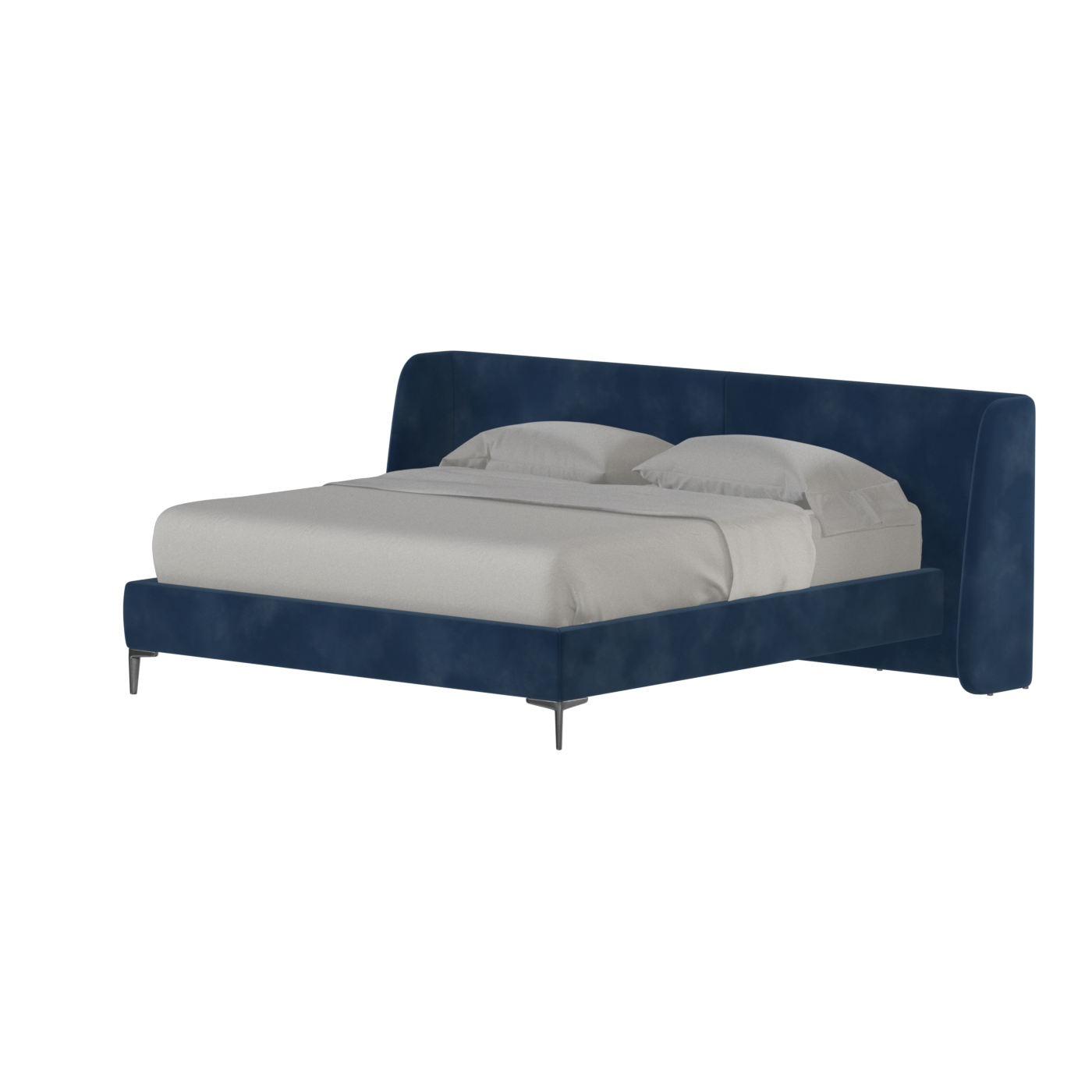 Abbey Upholstered Bed with Structured Headboard and Refined Lines