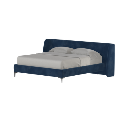 Abbey Upholstered Bed with Structured Headboard and Refined Lines